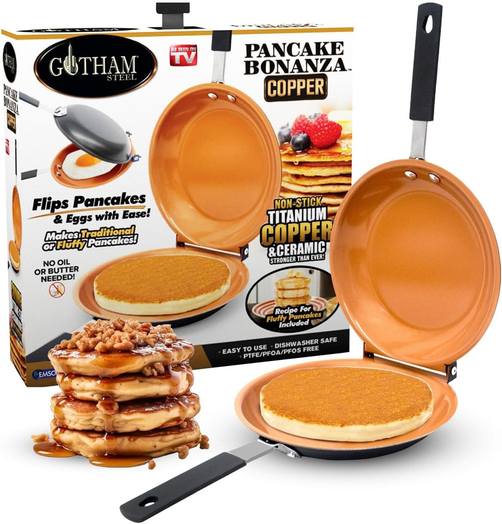 Gotham Steel Double Sided Ceramic Nonstick Pancake Omelette Maker Flipper Pan