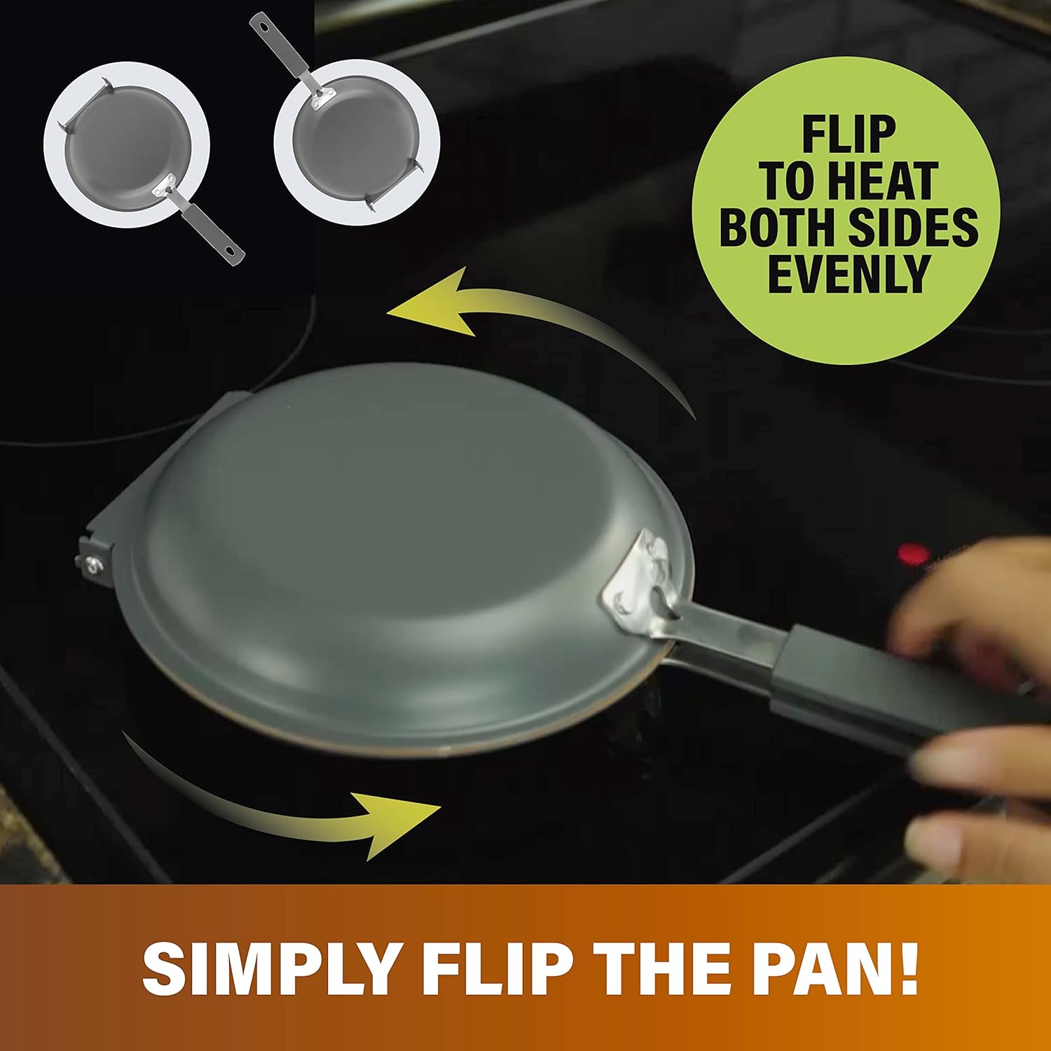 Gotham Steel Double Sided Ceramic Nonstick Pancake Omelette Maker Flipper Pan